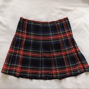 Vintage Wool Plaid Skirt